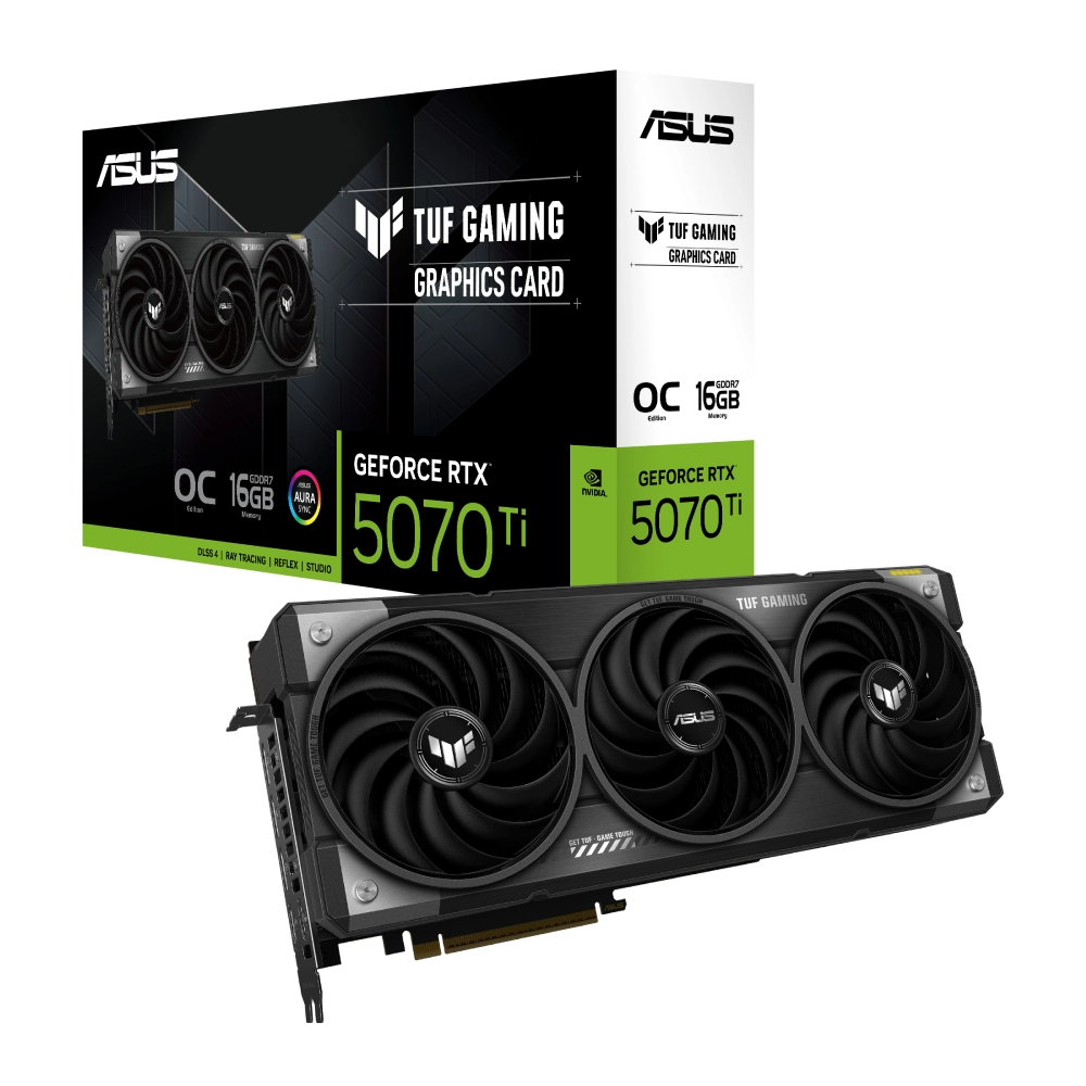 Asus Graphic Card TUF Gaming RTX 5070 Ti 6GB DDR7 OC Triple Fan view 8
